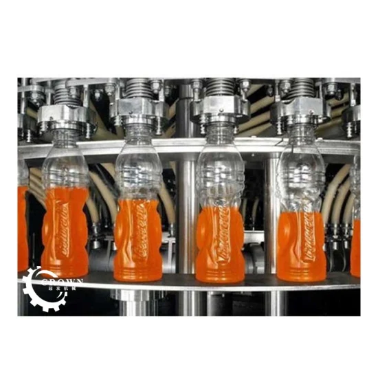 Kleine automatische Abfüllmaschine für Plastikflaschen mit frischem Orangensaft
